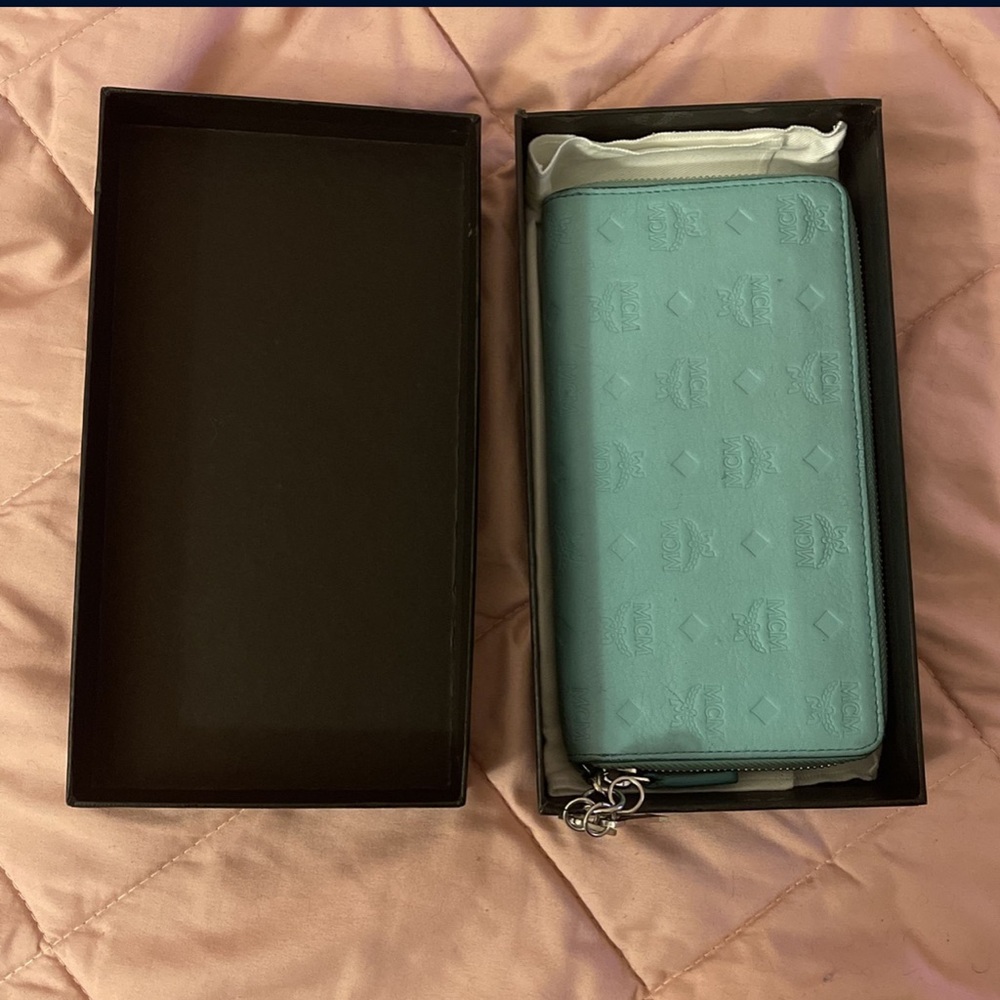 Teal blue MCM Wallet great condition